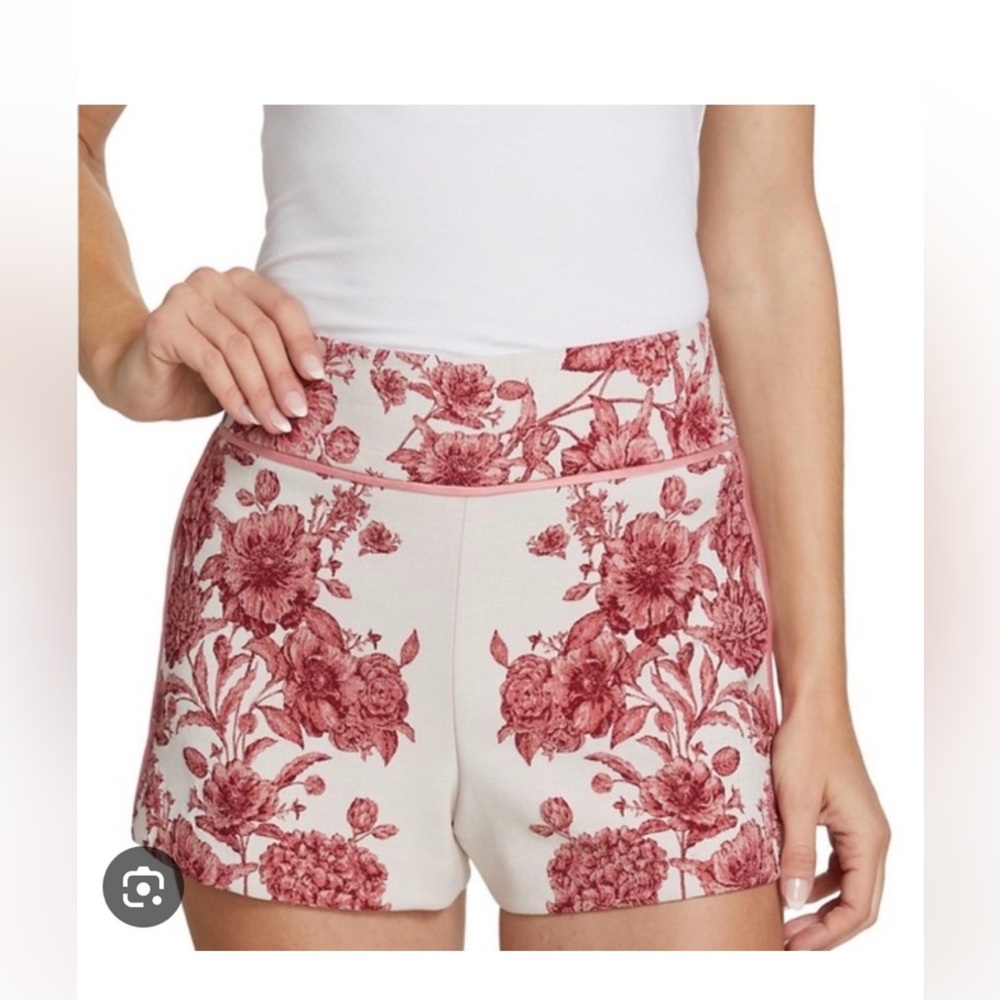 NWT Alice + Olivia Donald High-waist Floral Jacquard Shorts - Size 6